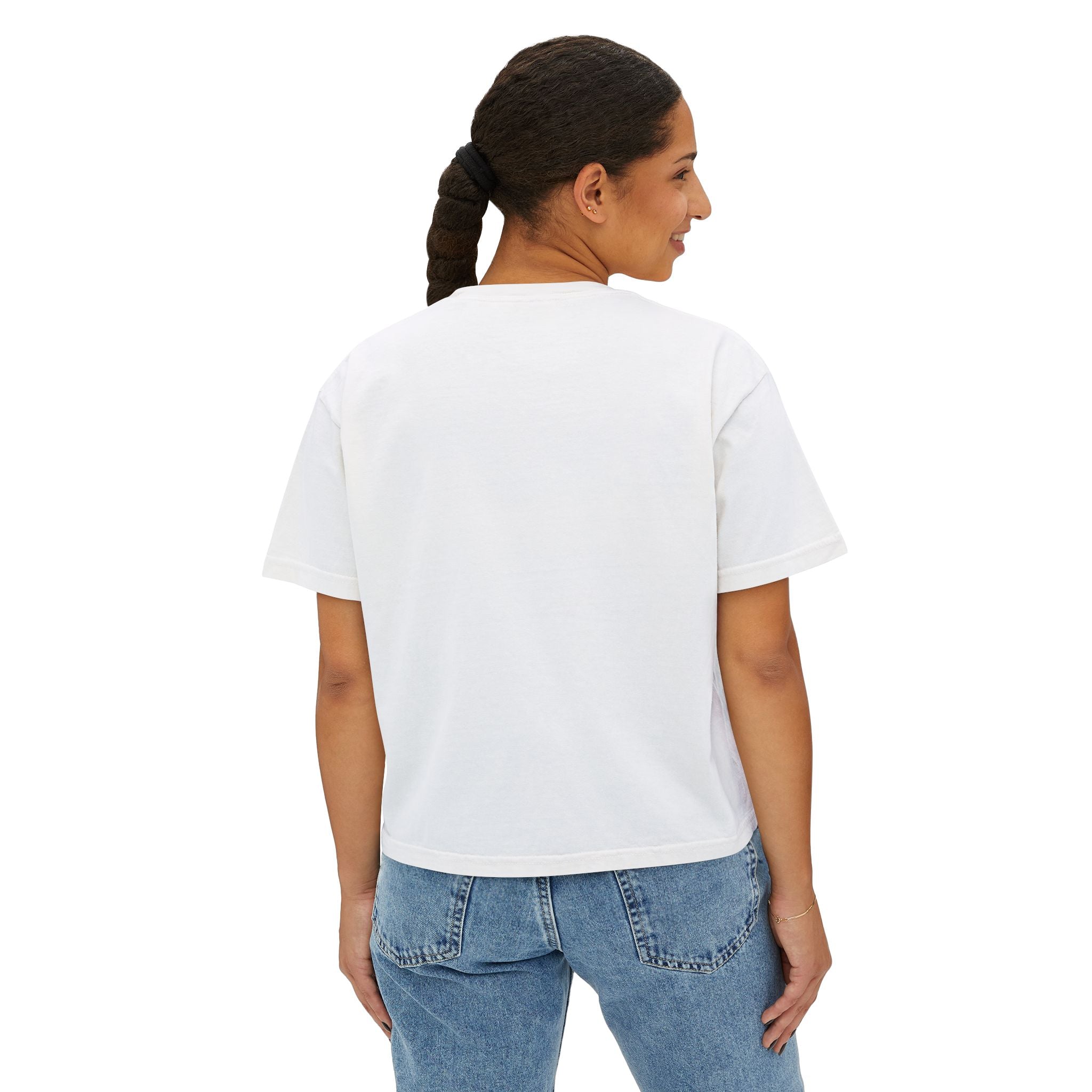 Red Ribbon Braided Hair illustration Tee | Somebody's Wizard text