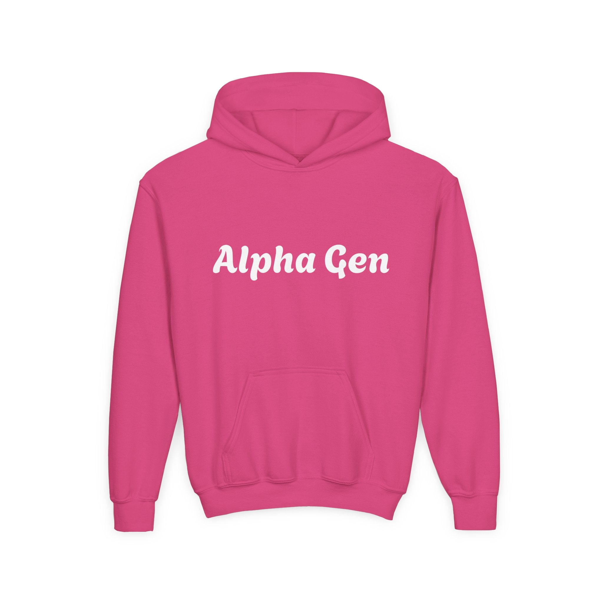 Youth Hoodie — "Alpha Gen" Best Friends Coffee & Donut Graphic