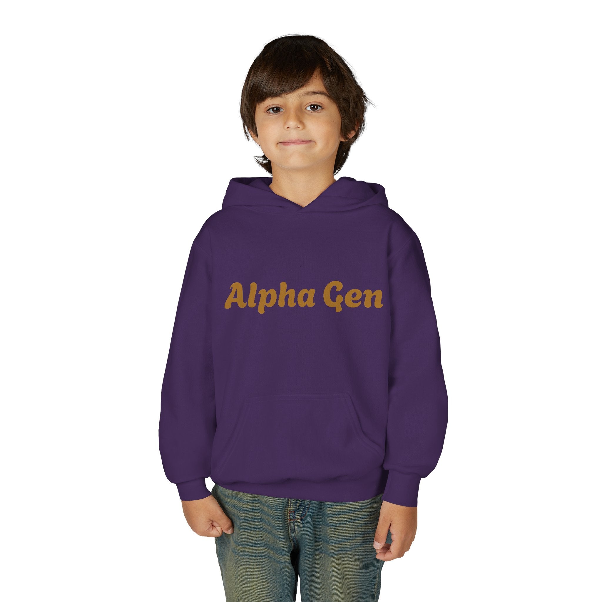 Youth Hoodie — "Alpha Gen" Best Friends Coffee & Donut Graphic