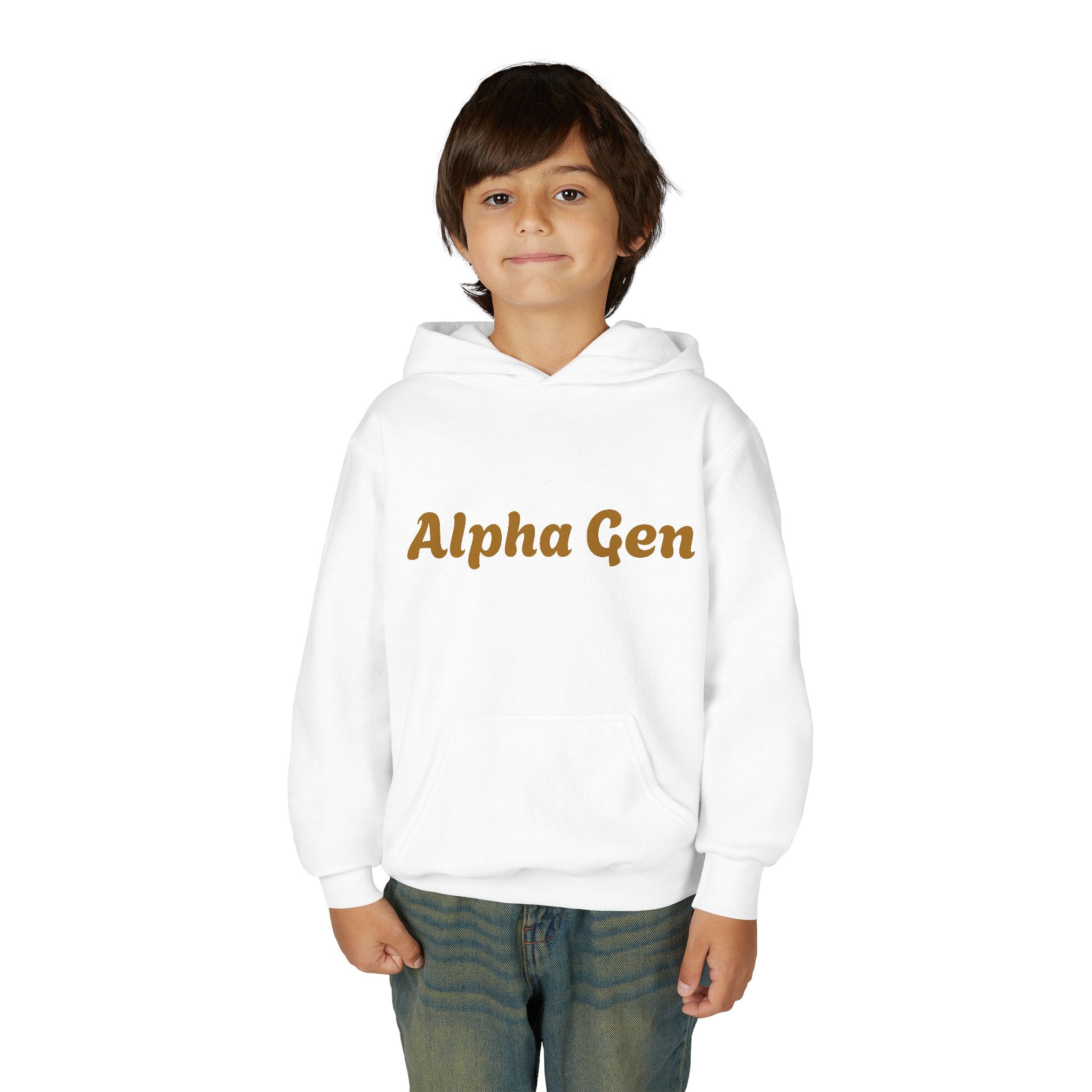 Youth Hoodie — "Alpha Gen" Best Friends Coffee & Donut Graphic