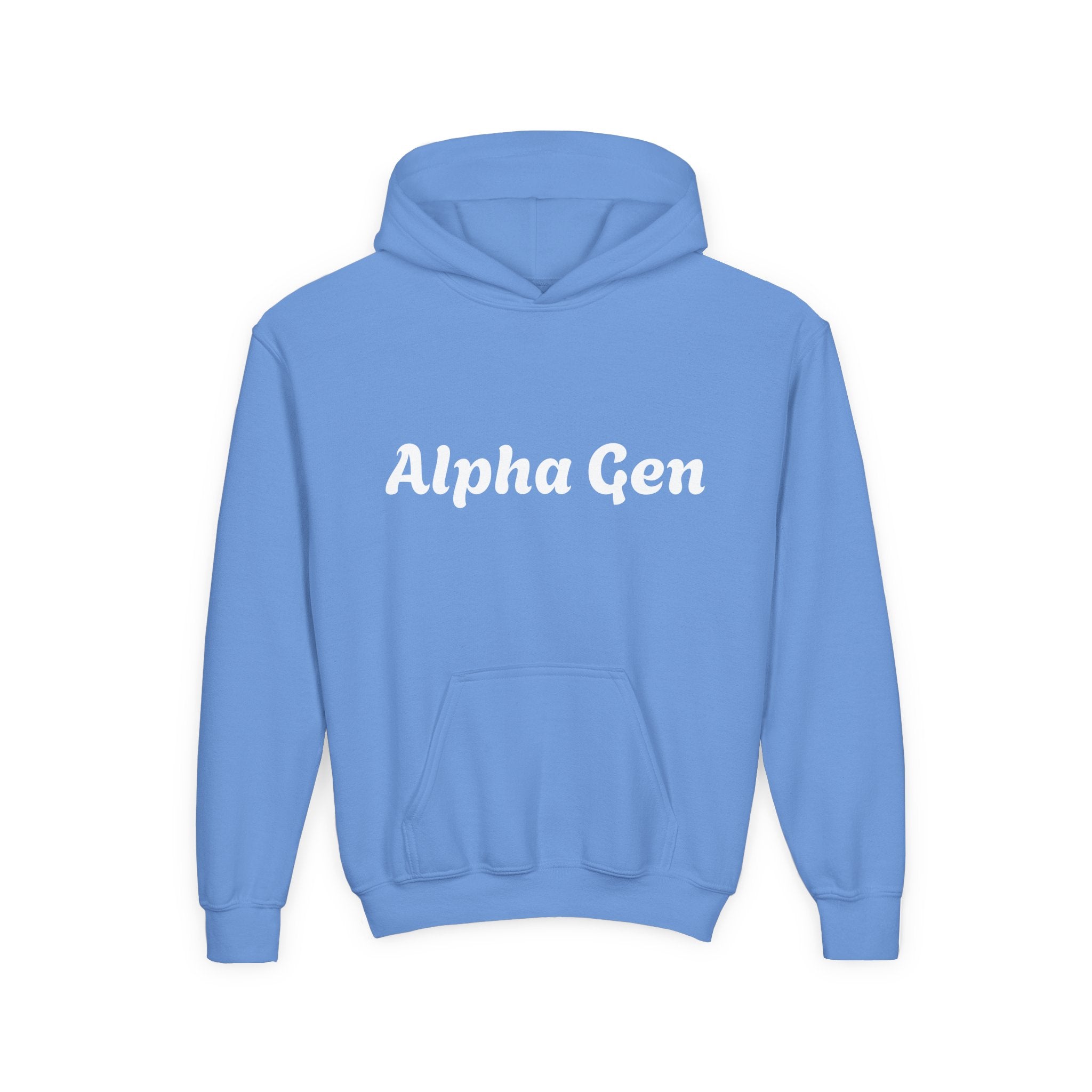 Youth Hoodie — "Alpha Gen" Best Friends Coffee & Donut Graphic