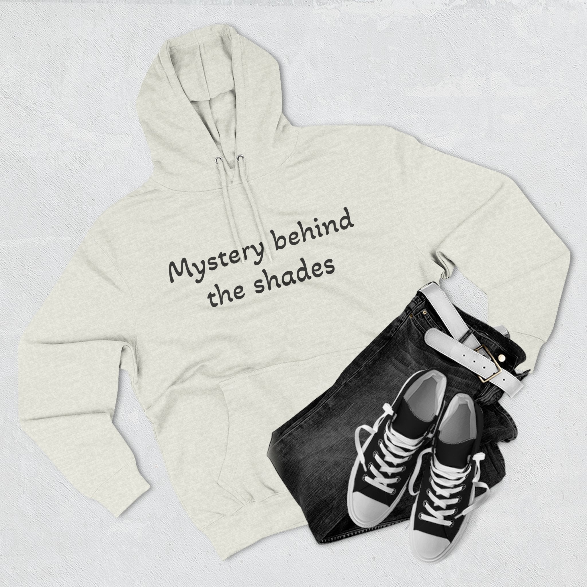 Mystery Behind the Shades Hoodie — Vintage Bearded Man Graphic Hoodie
