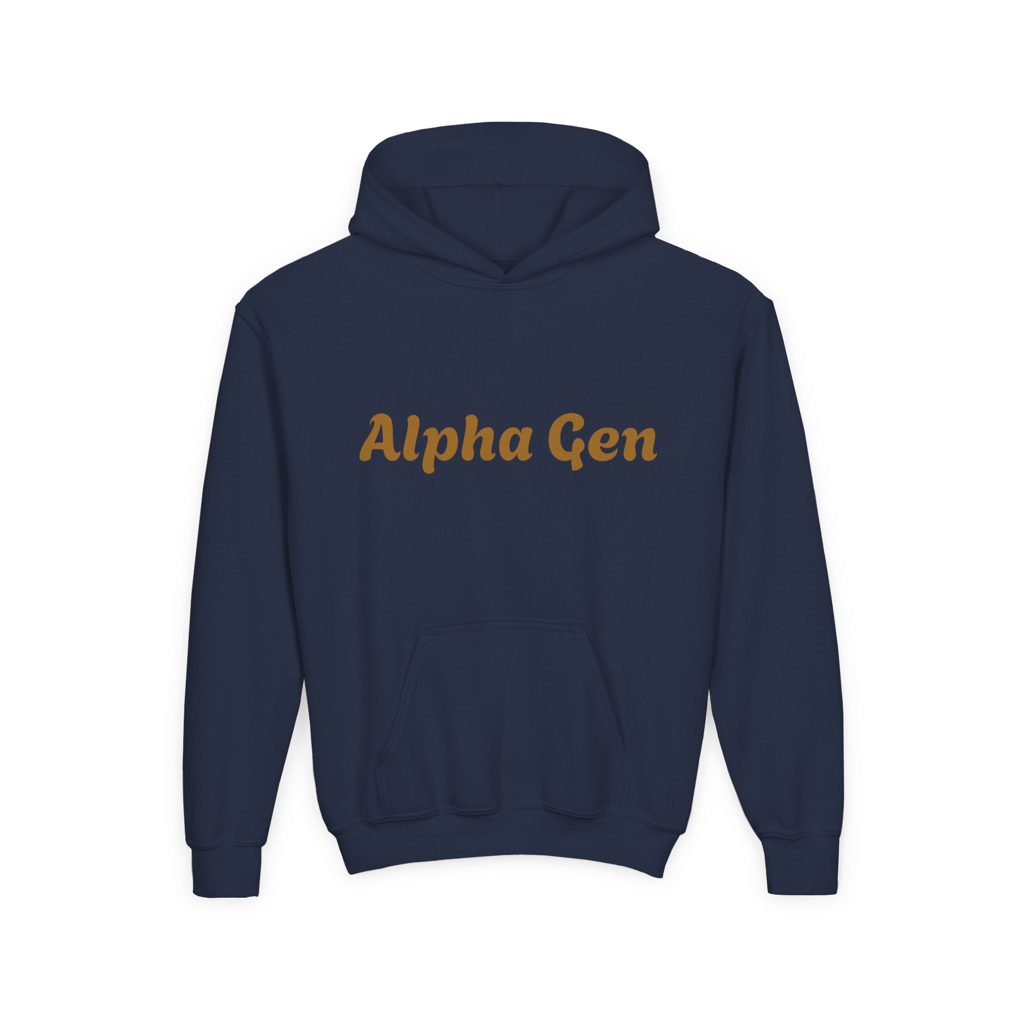 Youth Hoodie — "Alpha Gen" Best Friends Coffee & Donut Graphic