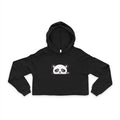 Cute Peeking Panda Cropped Hoodie — Women's Kawaii Animal Sweatshirt