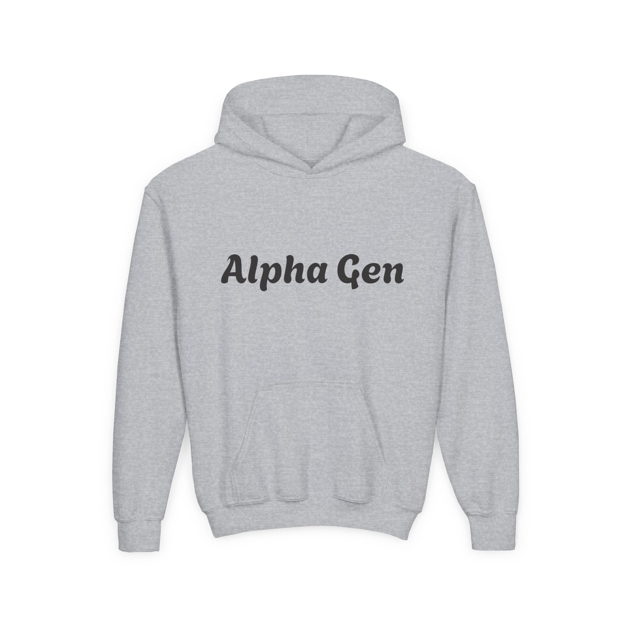 Youth Hoodie — "Alpha Gen" Best Friends Coffee & Donut Graphic