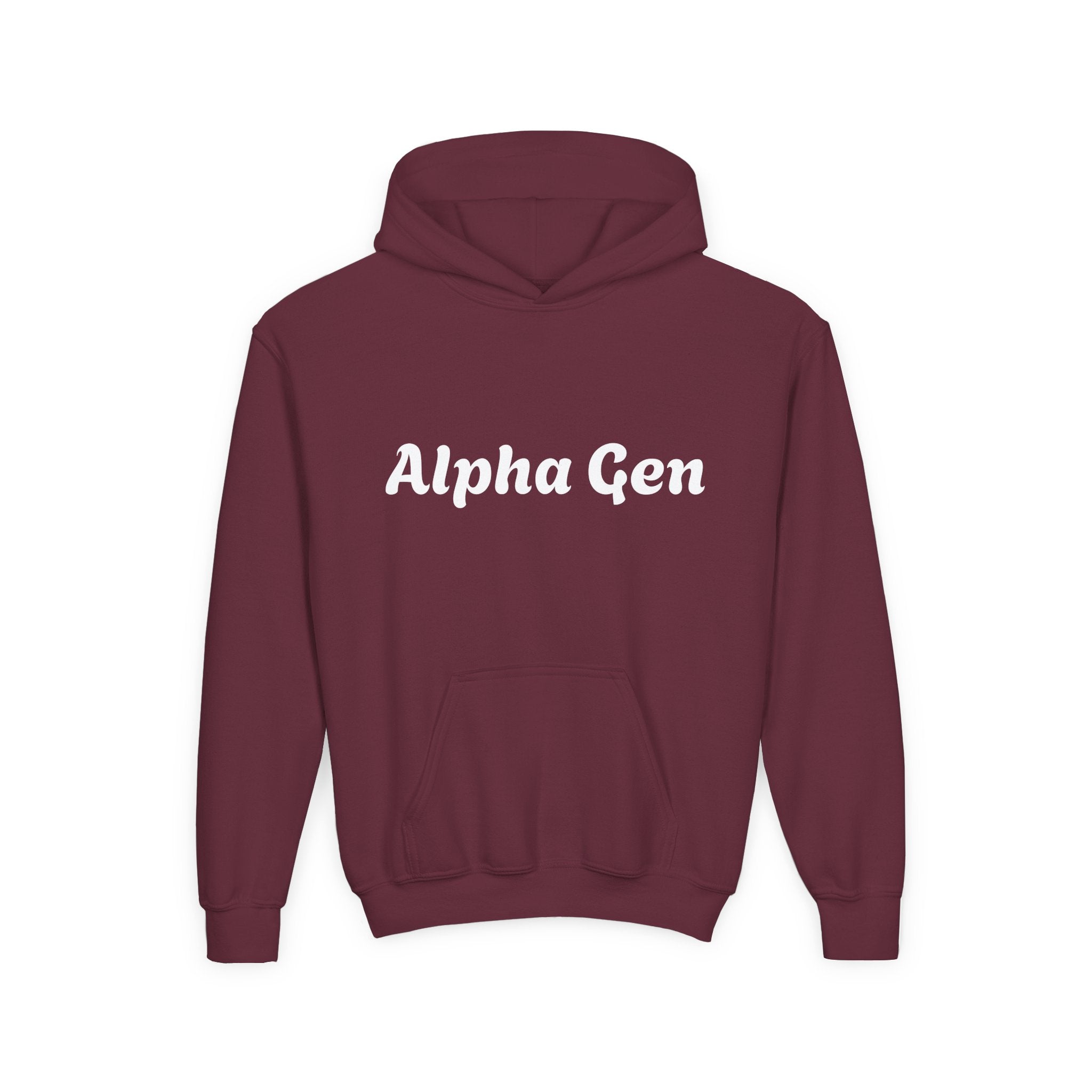 Youth Hoodie — "Alpha Gen" Best Friends Coffee & Donut Graphic