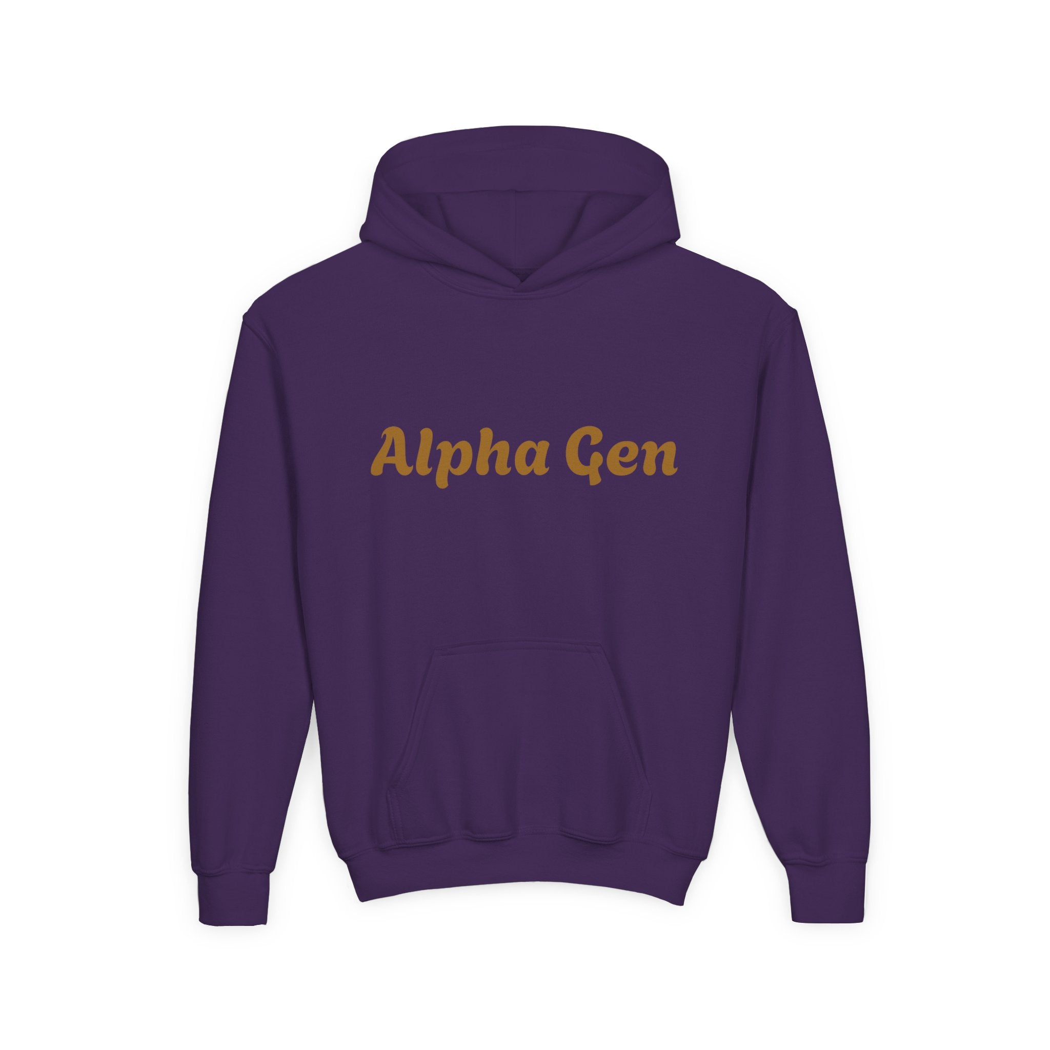 Youth Hoodie — "Alpha Gen" Best Friends Coffee & Donut Graphic