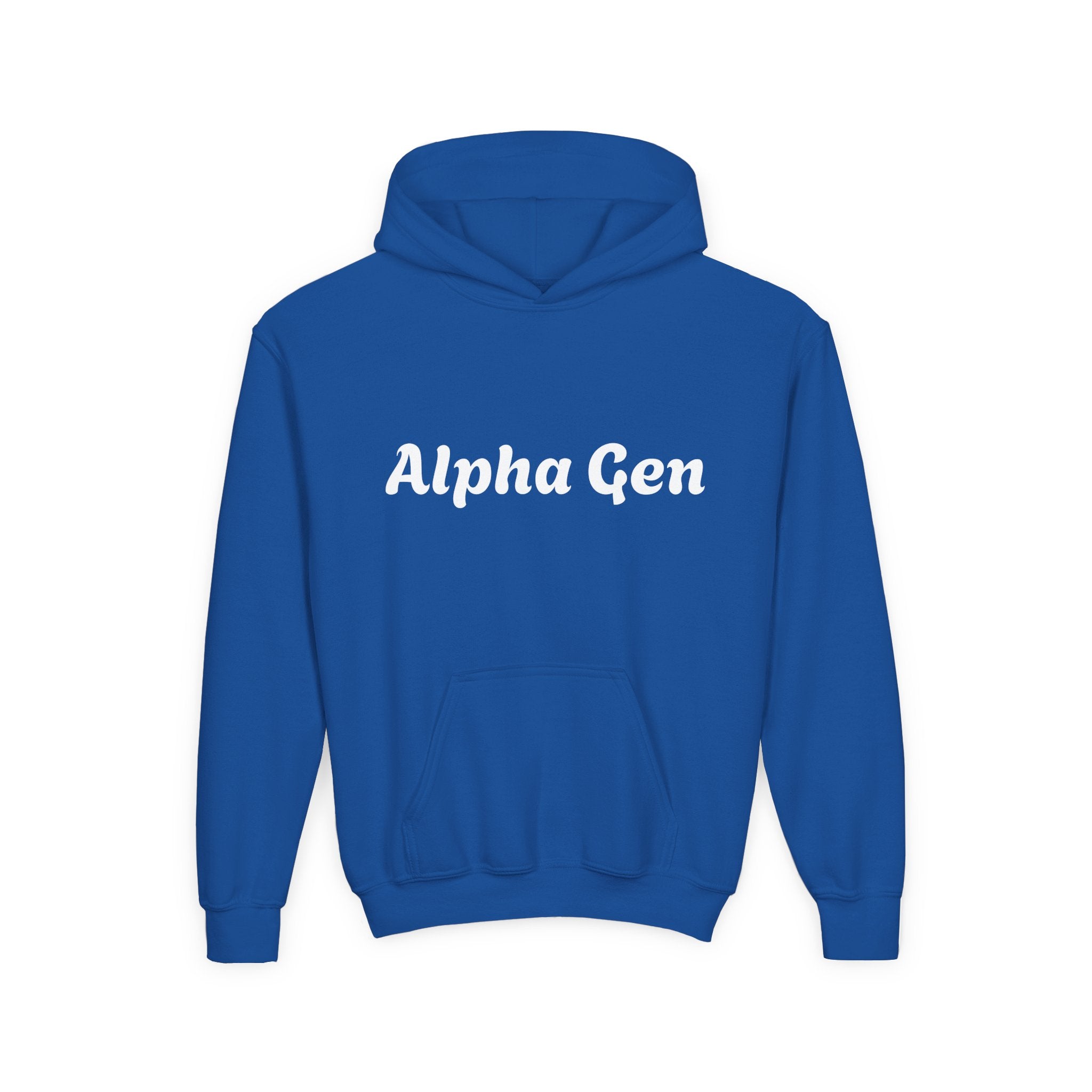 Youth Hoodie — "Alpha Gen" Best Friends Coffee & Donut Graphic