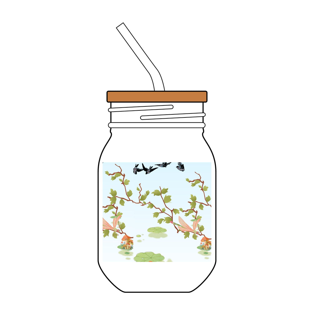 16oz Bunny Paw Sipper Glass with Straw — Engraved Easter Mason Jar