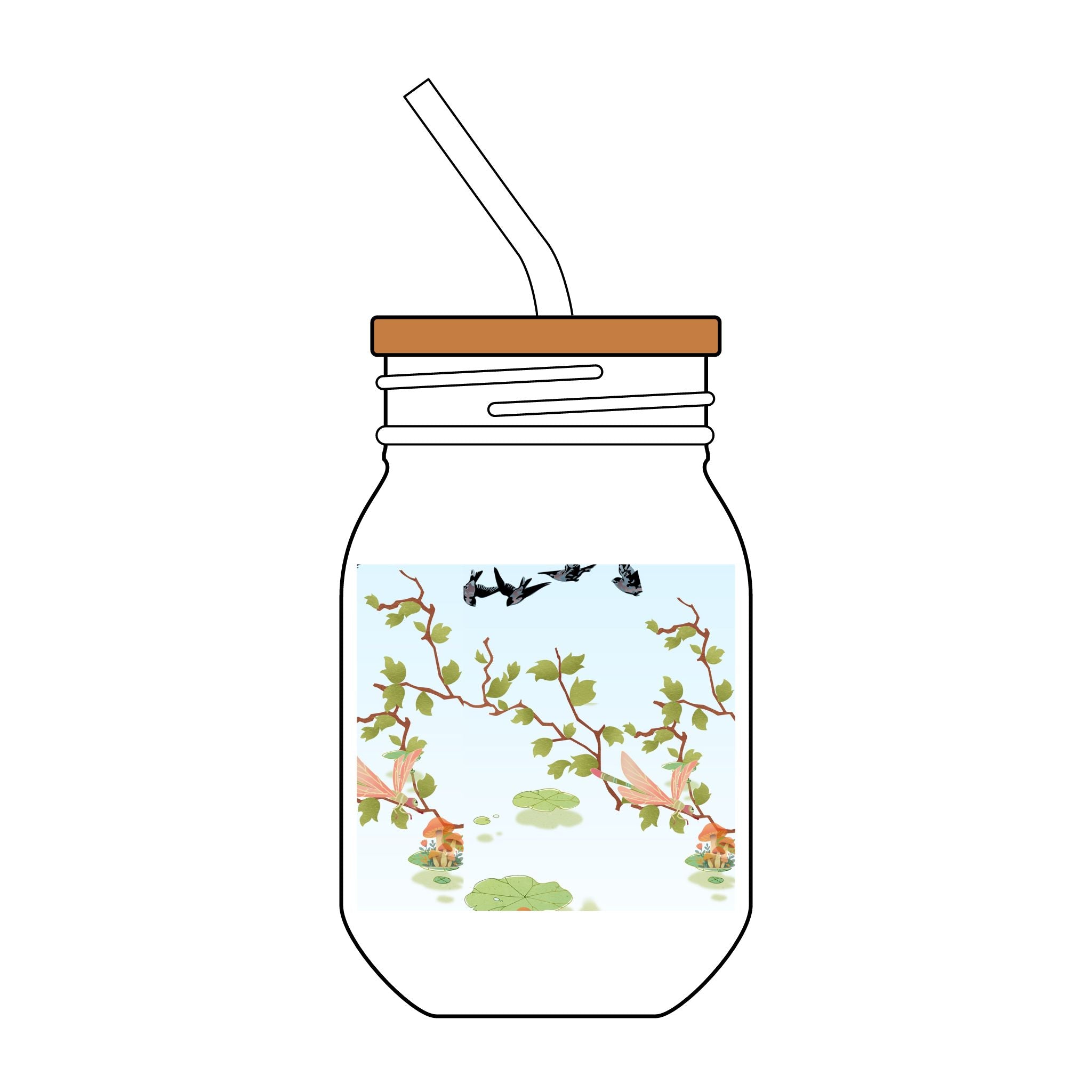 16oz Bunny Paw Sipper Glass with Straw — Engraved Easter Mason Jar