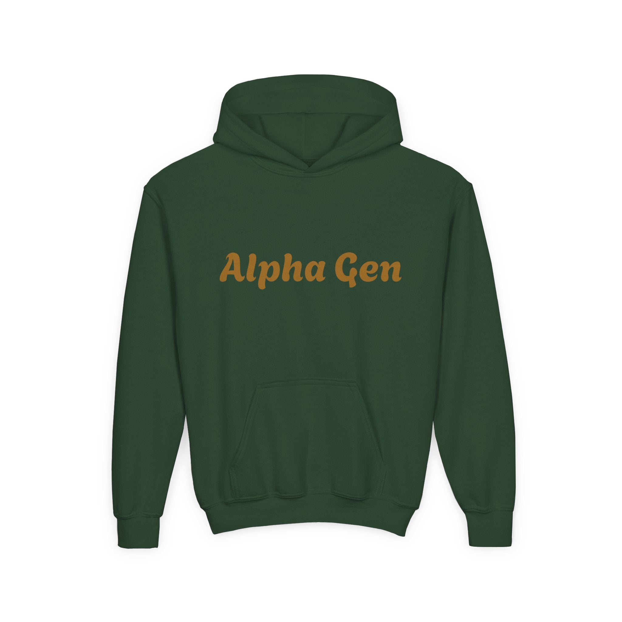 Youth Hoodie — "Alpha Gen" Best Friends Coffee & Donut Graphic