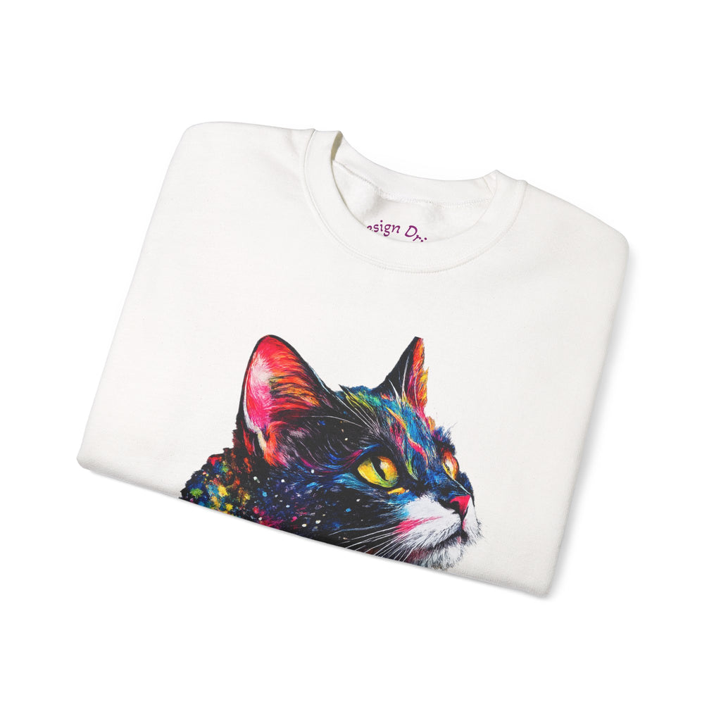 Galaxy Cat Crewneck Sweatshirt — Color Outside the Lines