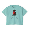 Red Ribbon Braided Hair illustration Tee | Somebody's Wizard text