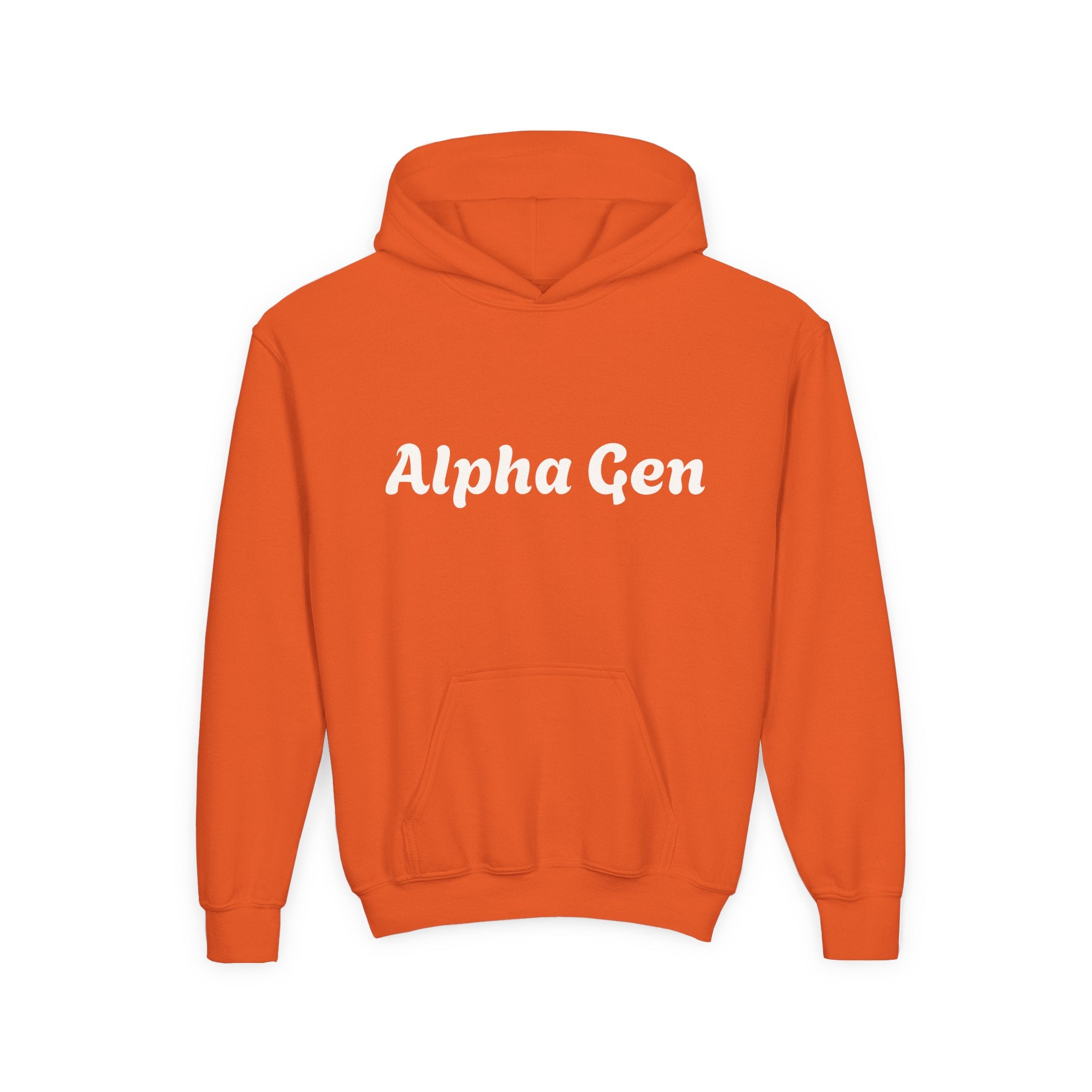 Youth Hoodie — "Alpha Gen" Best Friends Coffee & Donut Graphic