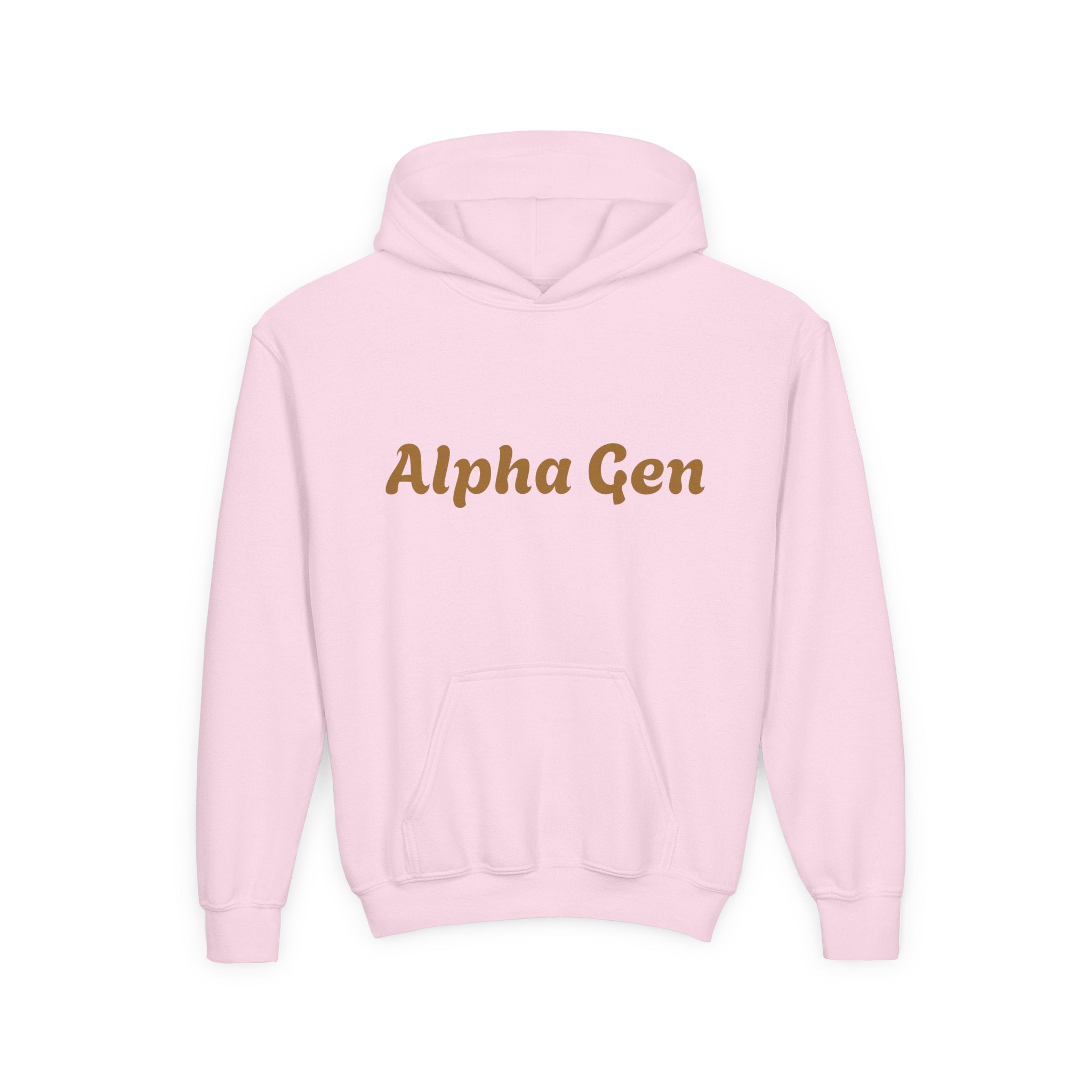 Youth Hoodie — "Alpha Gen" Best Friends Coffee & Donut Graphic