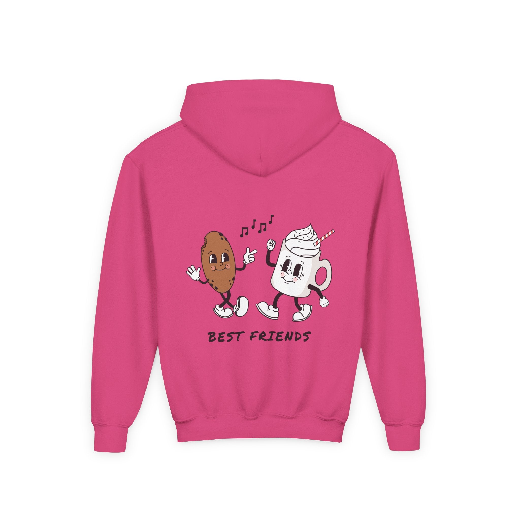 Youth Hoodie — "Alpha Gen" Best Friends Coffee & Donut Graphic