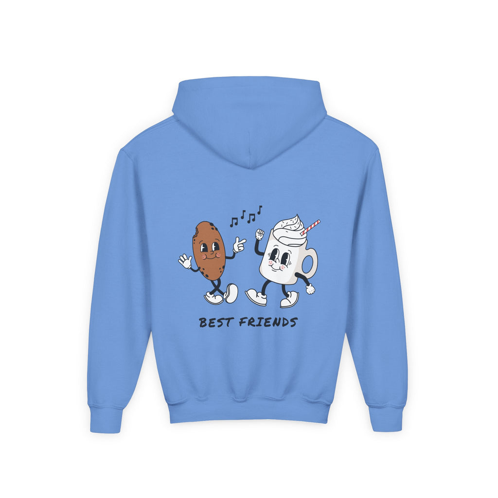 Youth Hoodie — "Alpha Gen" Best Friends Coffee & Donut Graphic