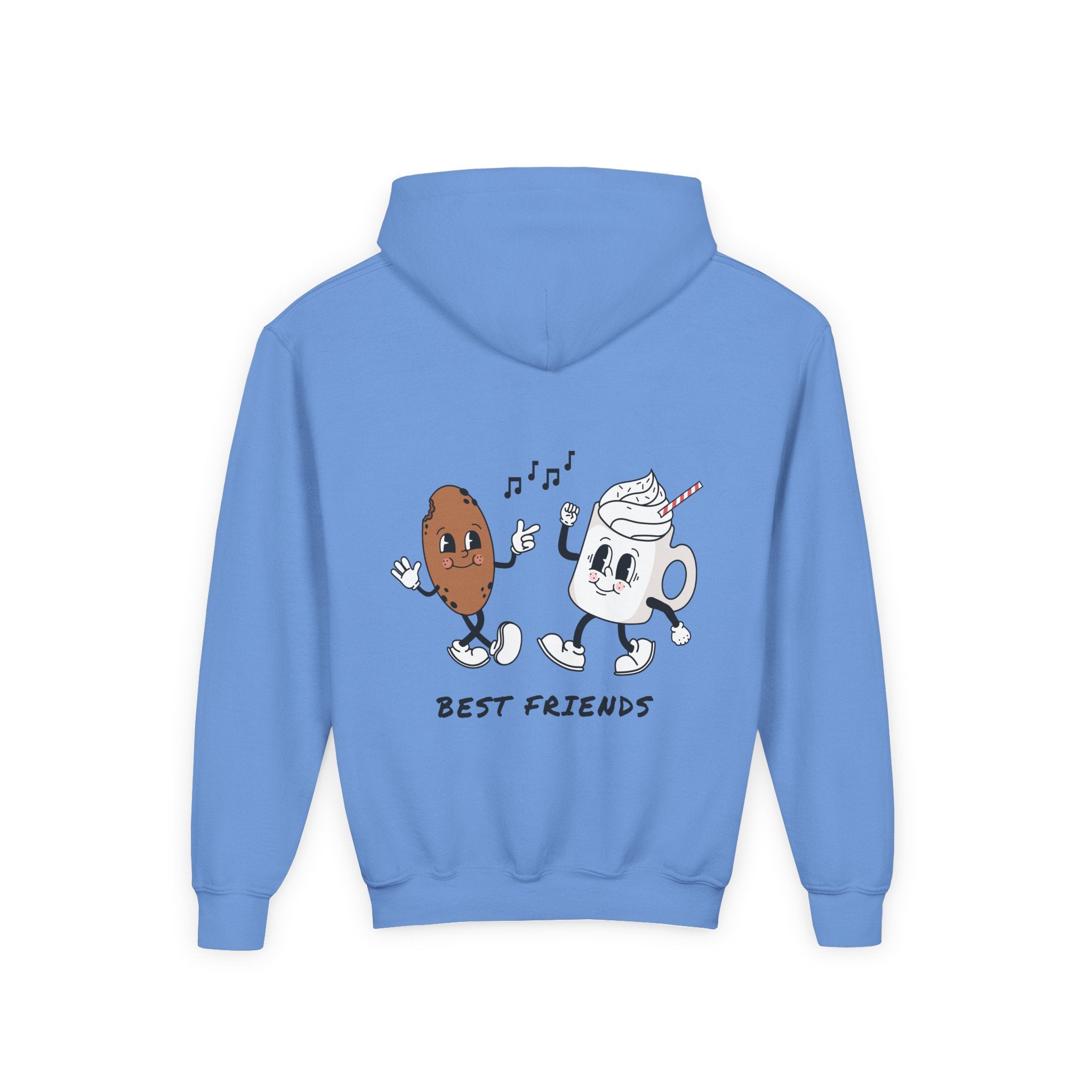 Youth Hoodie — "Alpha Gen" Best Friends Coffee & Donut Graphic
