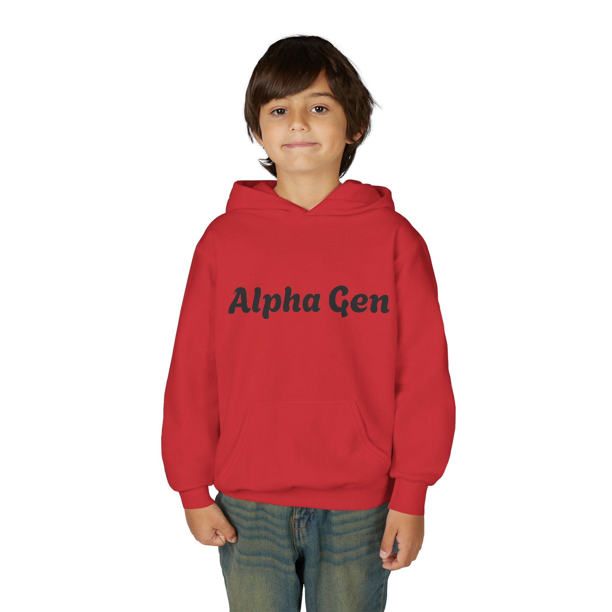 Youth Hoodie — "Alpha Gen" Best Friends Coffee & Donut Graphic