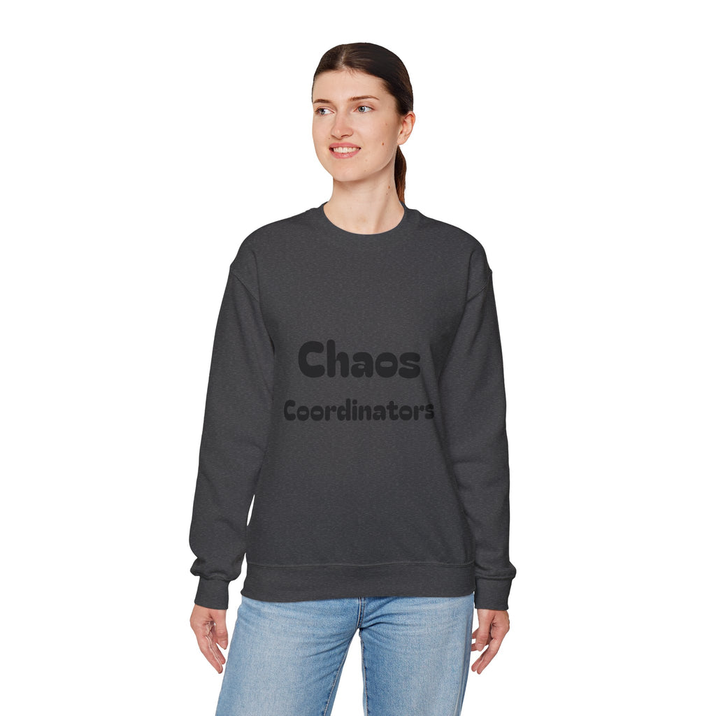 Crewneck Sweatshirt — 'Chaos Coordinators' Front & '80's Made Me' Retro Back