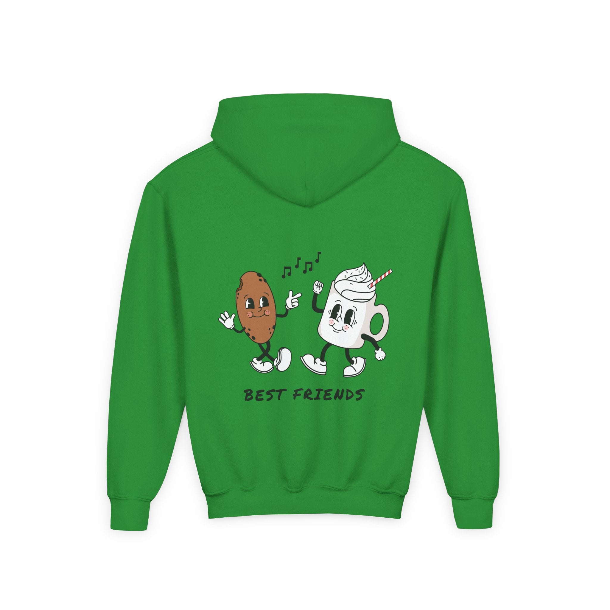 Youth Hoodie — "Alpha Gen" Best Friends Coffee & Donut Graphic