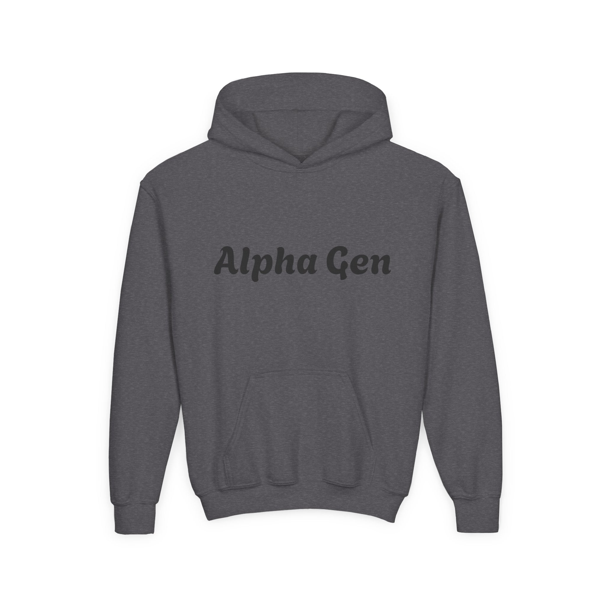 Youth Hoodie — "Alpha Gen" Best Friends Coffee & Donut Graphic