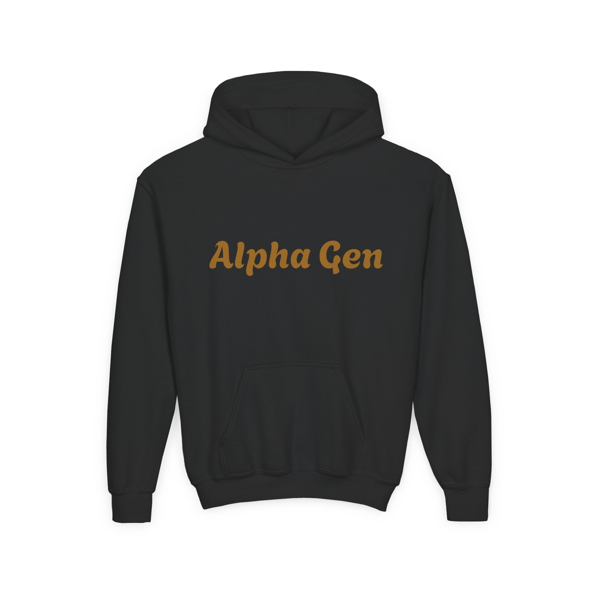 Youth Hoodie — "Alpha Gen" Best Friends Coffee & Donut Graphic