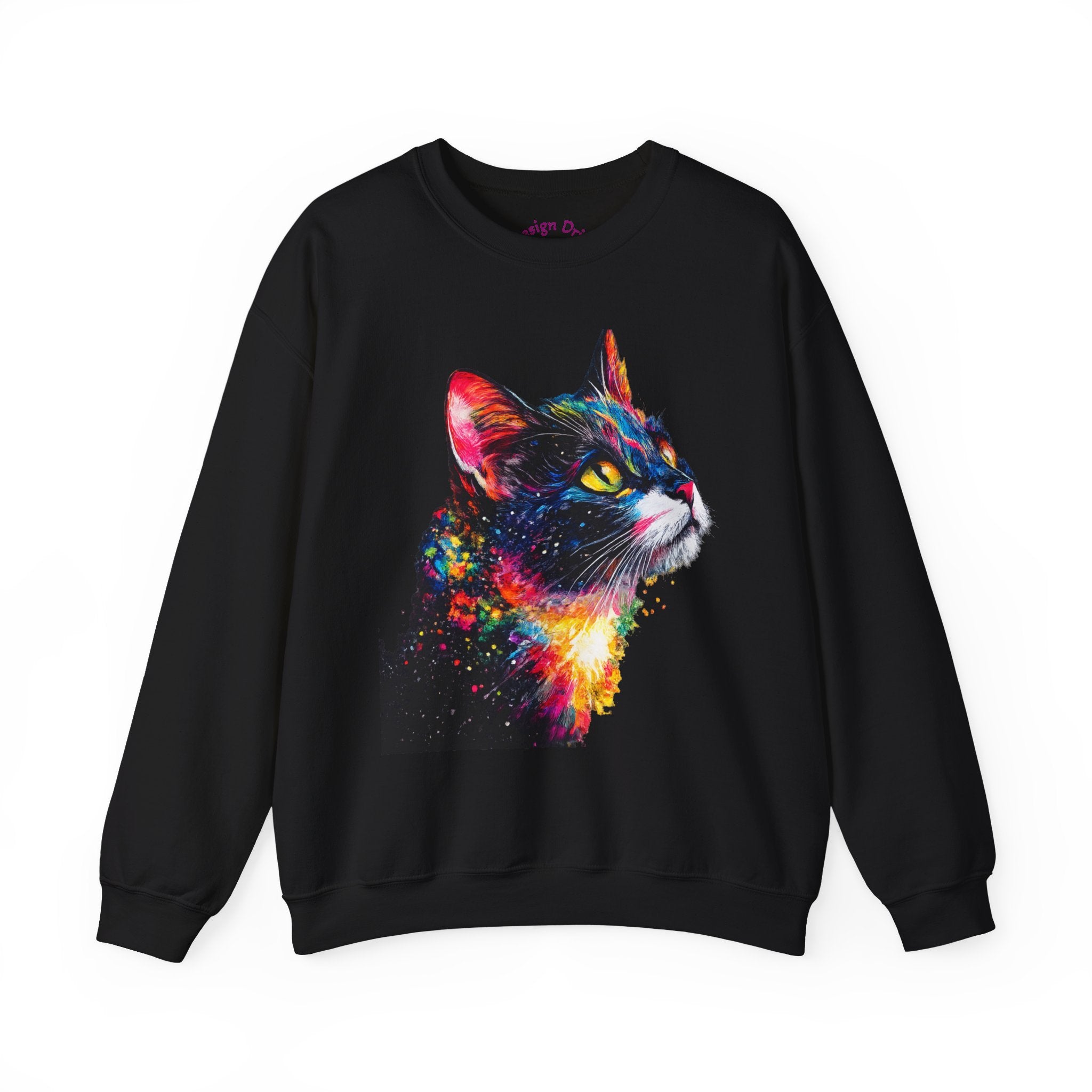 Galaxy Cat Crewneck Sweatshirt — Color Outside the Lines