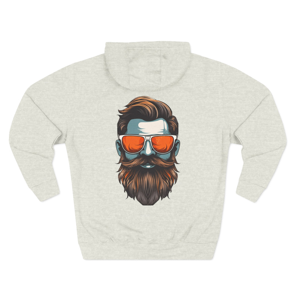 Mystery Behind the Shades Hoodie — Vintage Bearded Man Graphic Hoodie