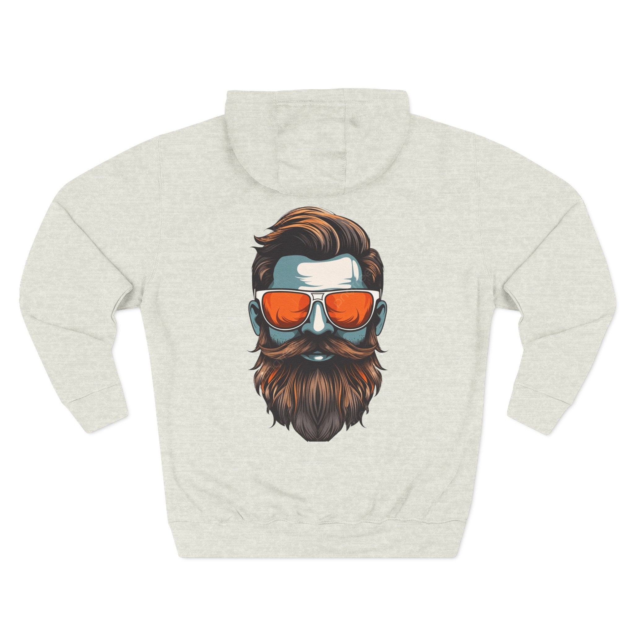 Mystery Behind the Shades Hoodie — Vintage Bearded Man Graphic Hoodie