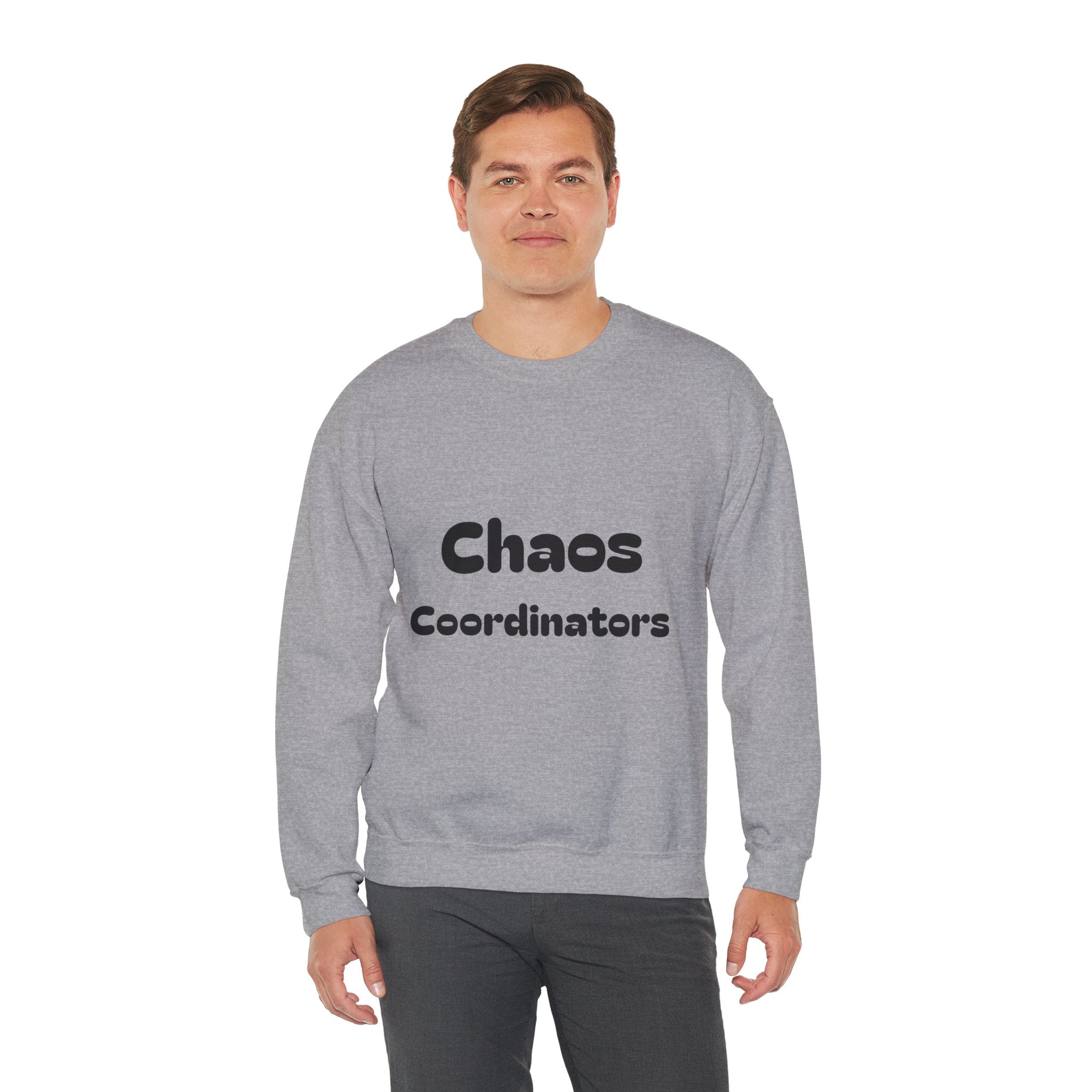 Crewneck Sweatshirt — 'Chaos Coordinators' Front & '80's Made Me' Retro Back