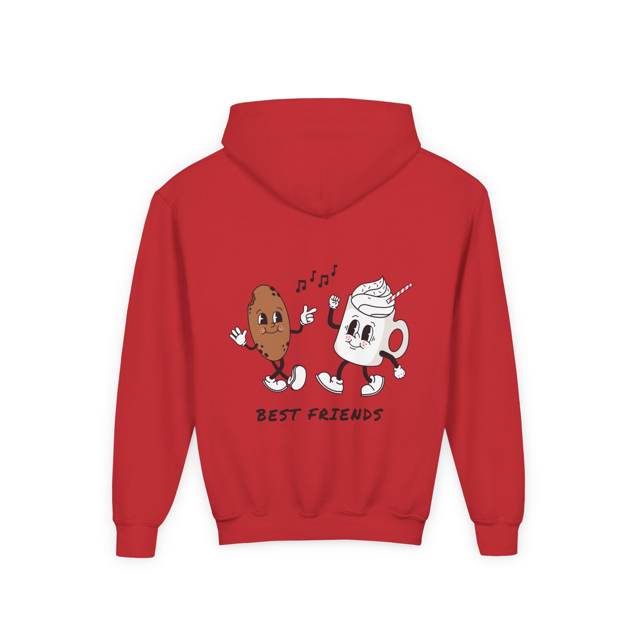 Youth Hoodie — "Alpha Gen" Best Friends Coffee & Donut Graphic