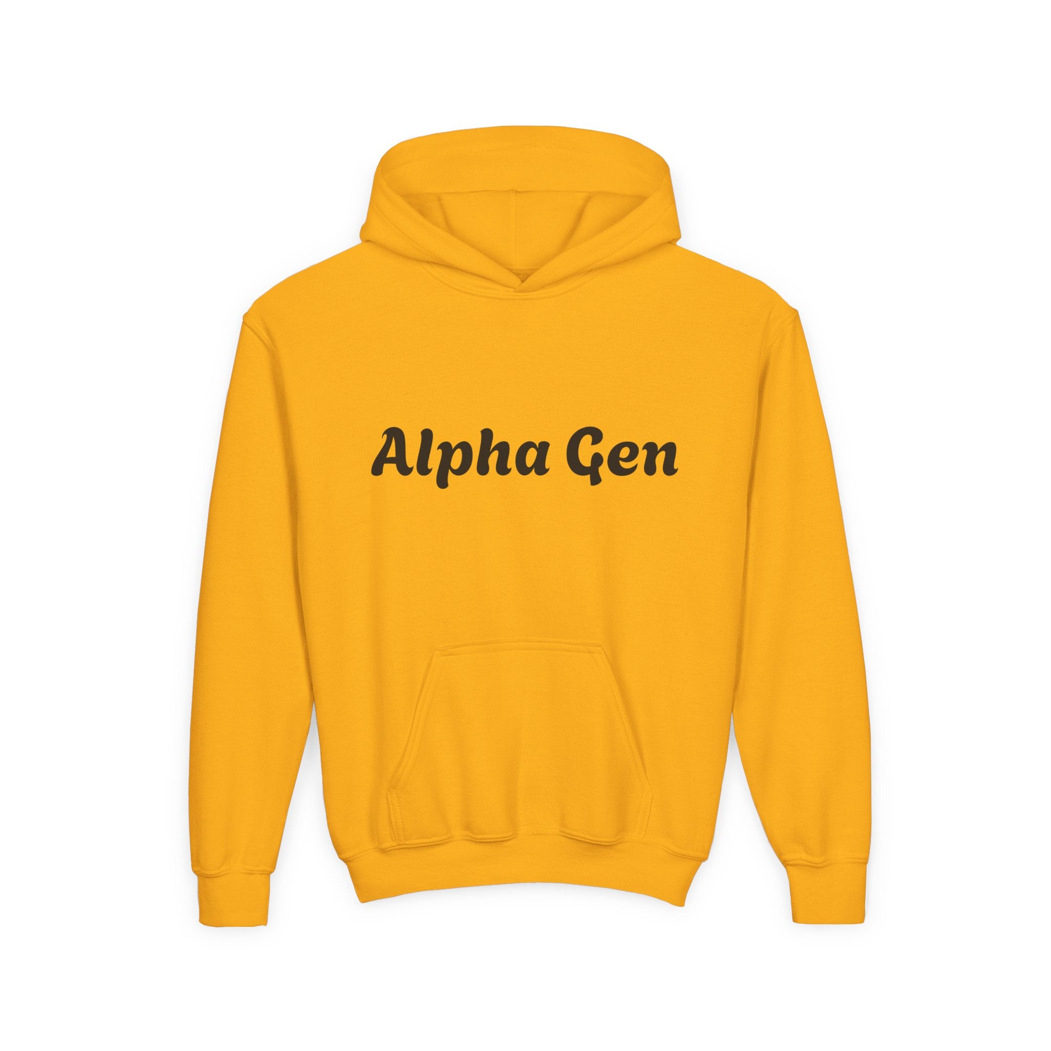 Youth Hoodie — "Alpha Gen" Best Friends Coffee & Donut Graphic