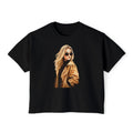 Boxy Tee - Chic Blonde Fashion Illustration Graphic