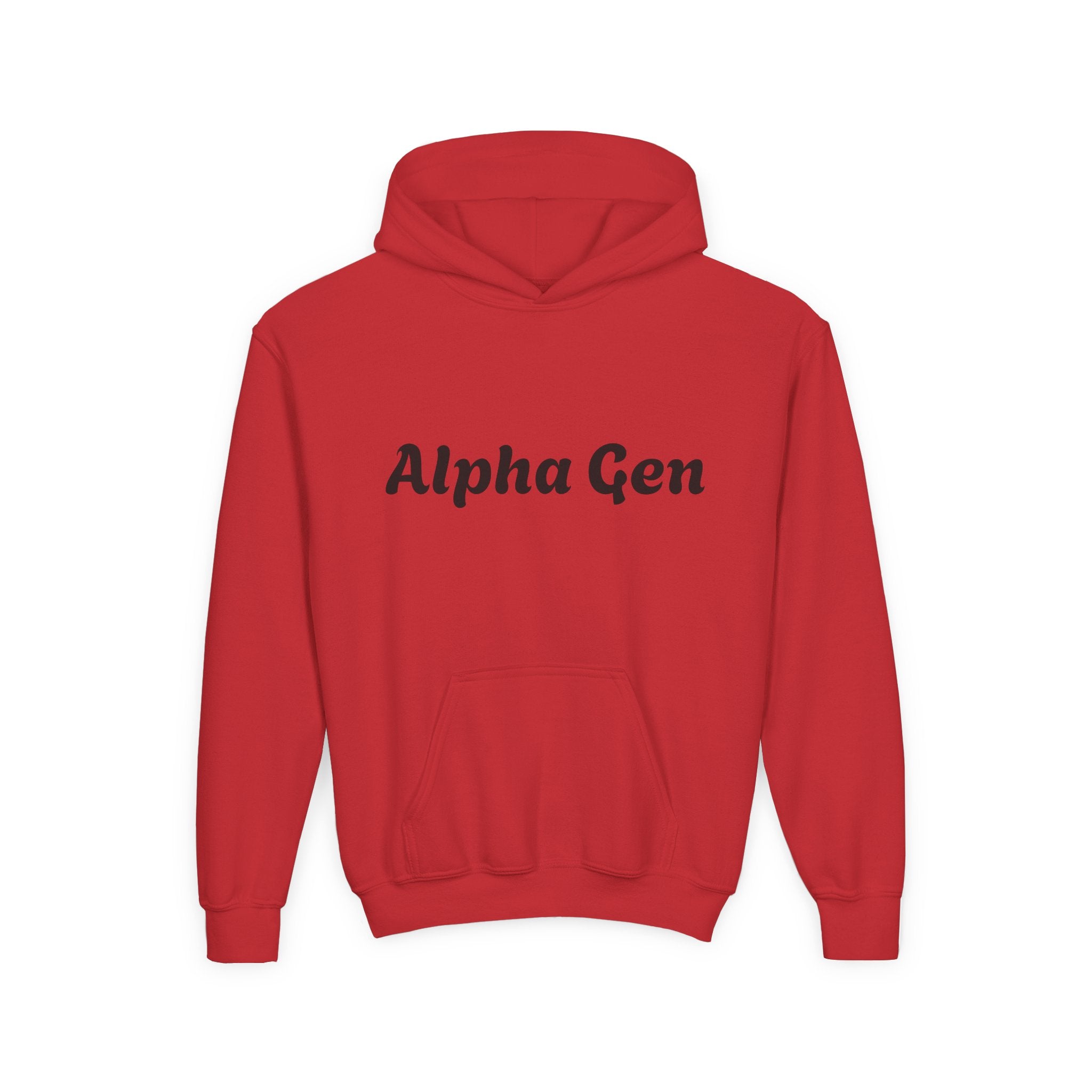 Youth Hoodie — "Alpha Gen" Best Friends Coffee & Donut Graphic