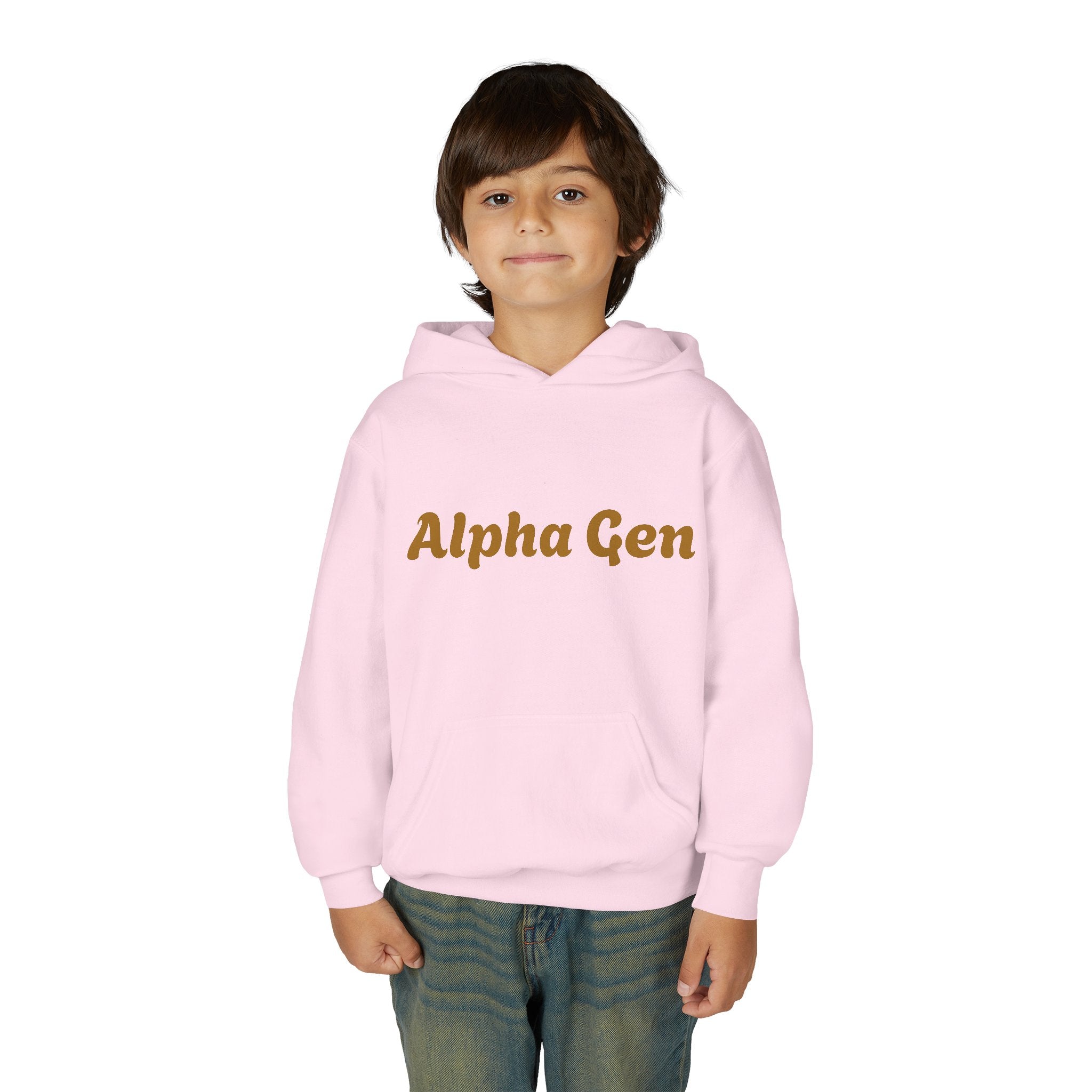 Youth Hoodie — "Alpha Gen" Best Friends Coffee & Donut Graphic