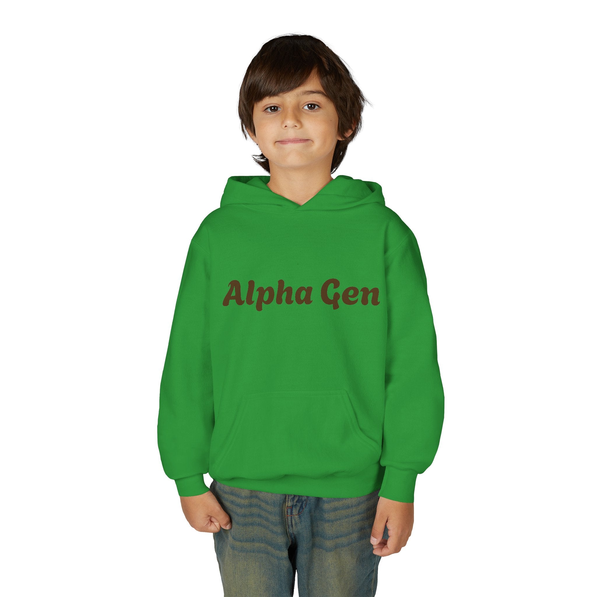 Youth Hoodie — "Alpha Gen" Best Friends Coffee & Donut Graphic