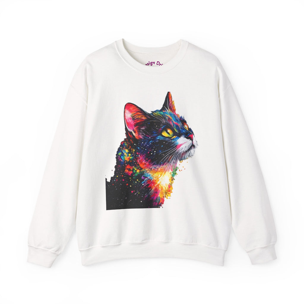 Galaxy Cat Crewneck Sweatshirt — Color Outside the Lines