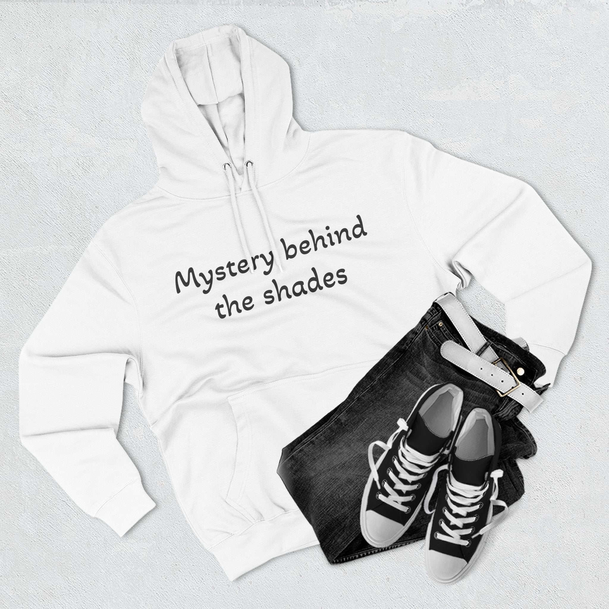 Mystery Behind the Shades Hoodie — Vintage Bearded Man Graphic Hoodie