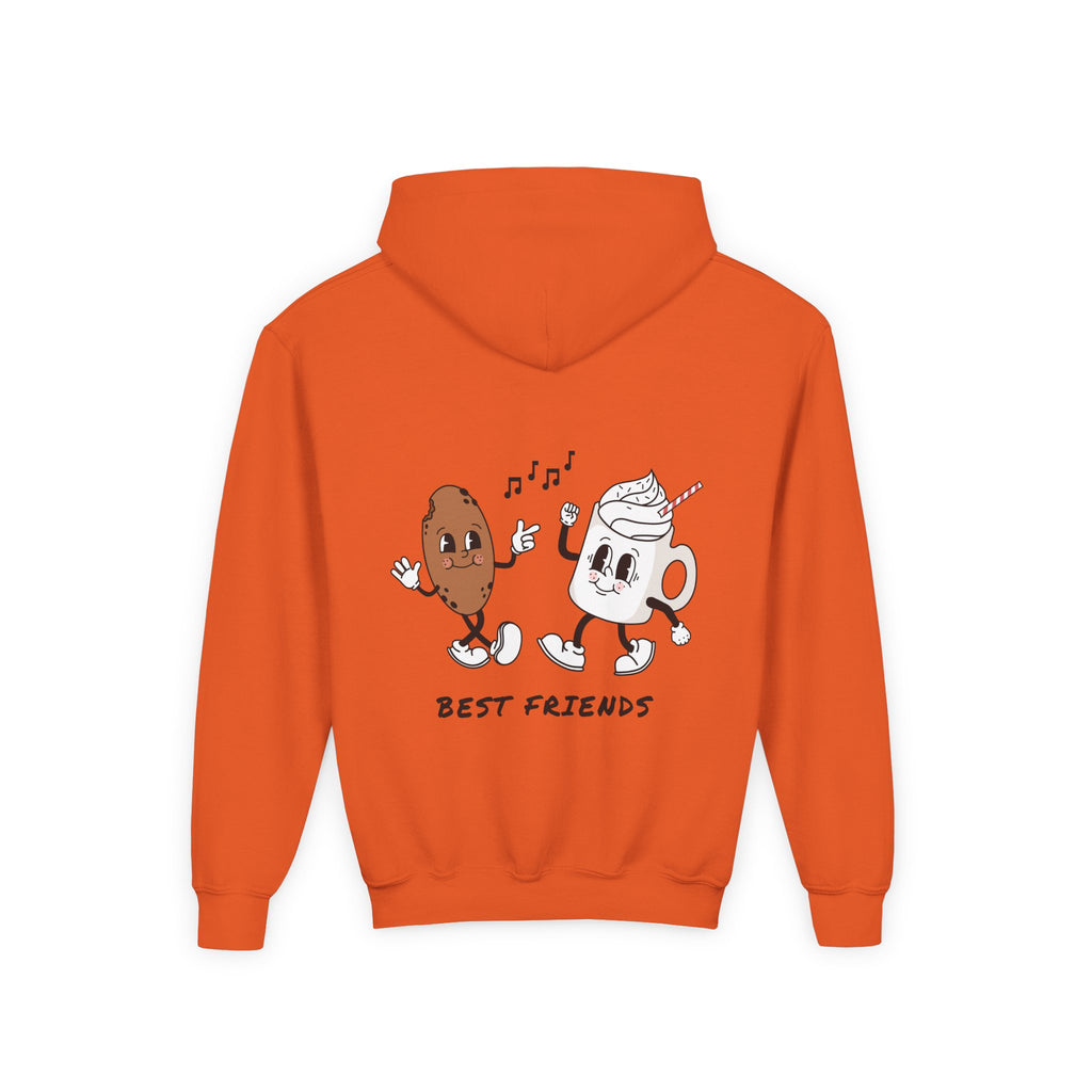 Youth Hoodie — "Alpha Gen" Best Friends Coffee & Donut Graphic