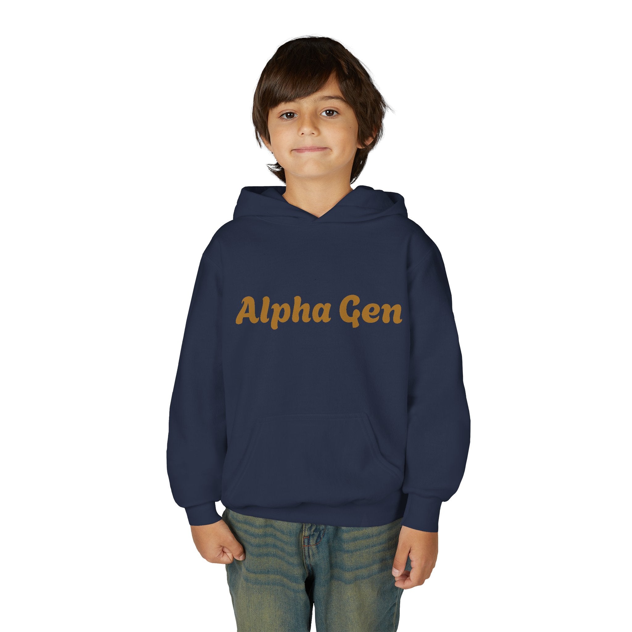 Youth Hoodie — "Alpha Gen" Best Friends Coffee & Donut Graphic