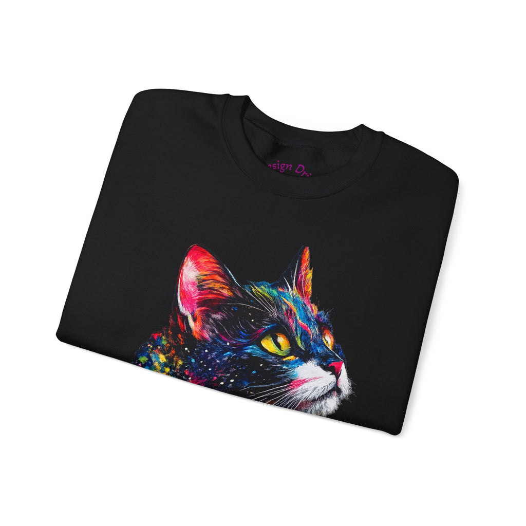 Galaxy Cat Crewneck Sweatshirt — Color Outside the Lines